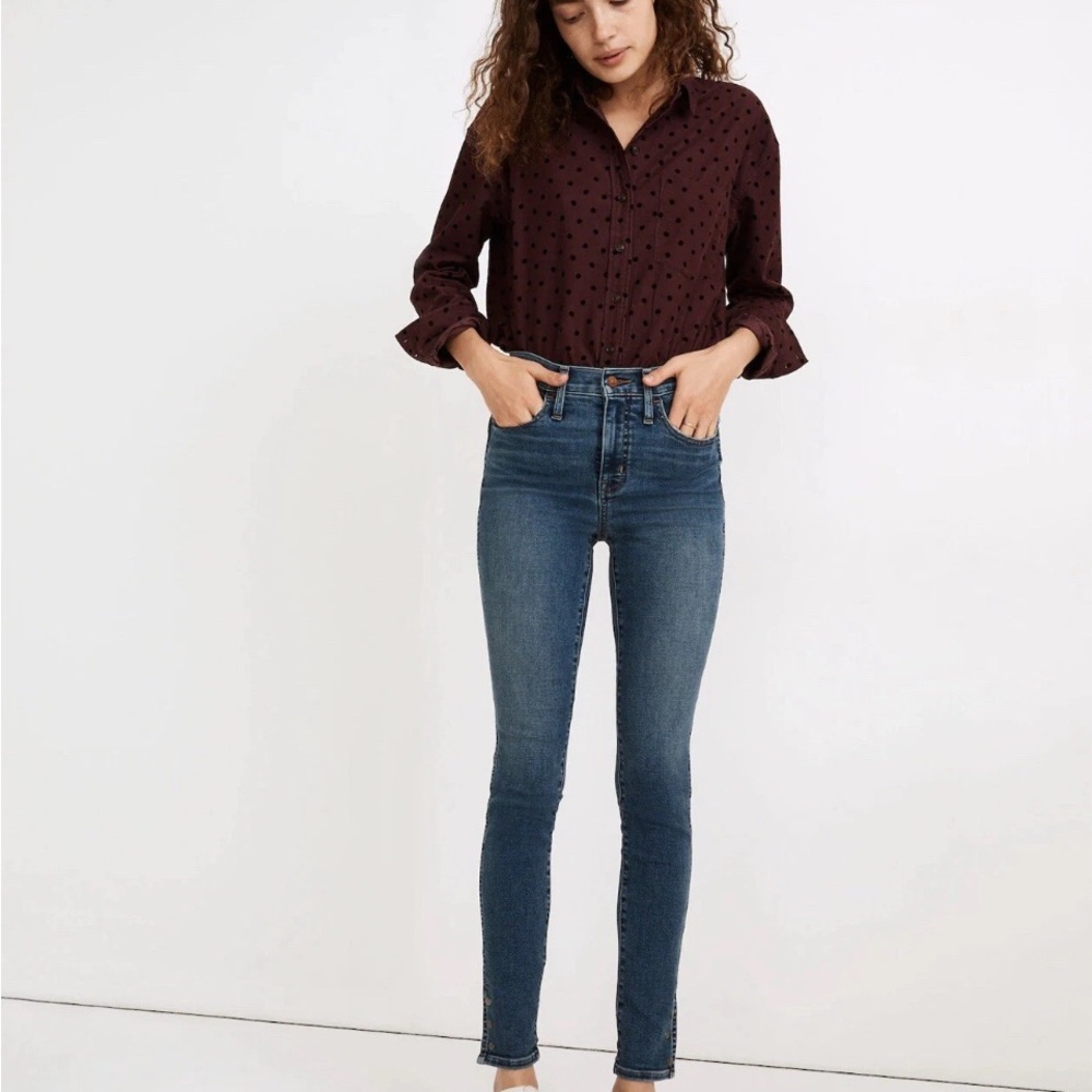 Madewell 10" High-Rise Roadtripper Skinny Jeans: Snap-Hem Edition Birchberry 28